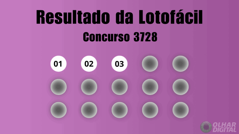 Resultado da Lotofácil 07/07/2026: números e ganhadores do concurso 3728