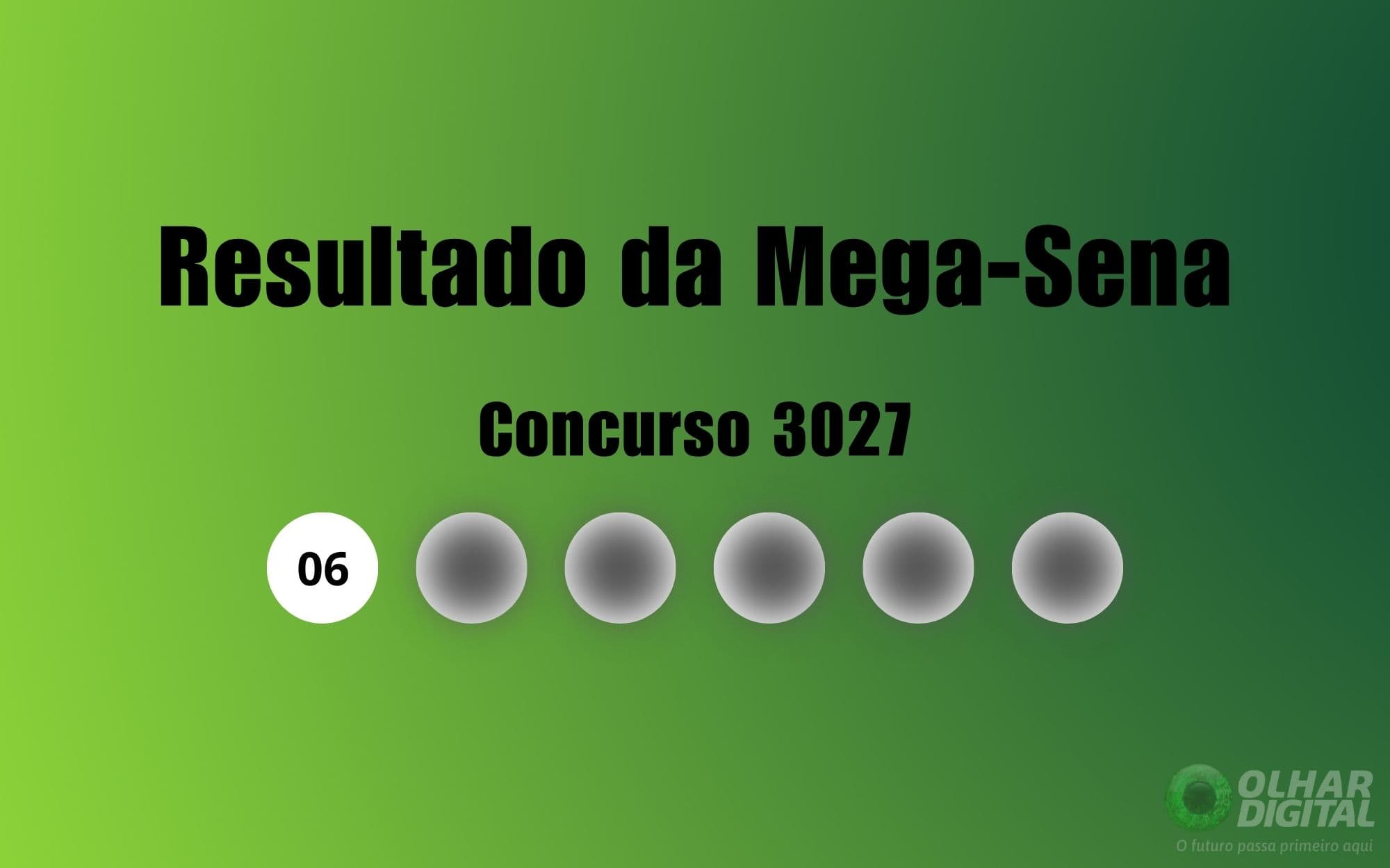 Resultado da Mega-Sena 3027 (07/07/2026): números sorteados e informações sobre o prêmio