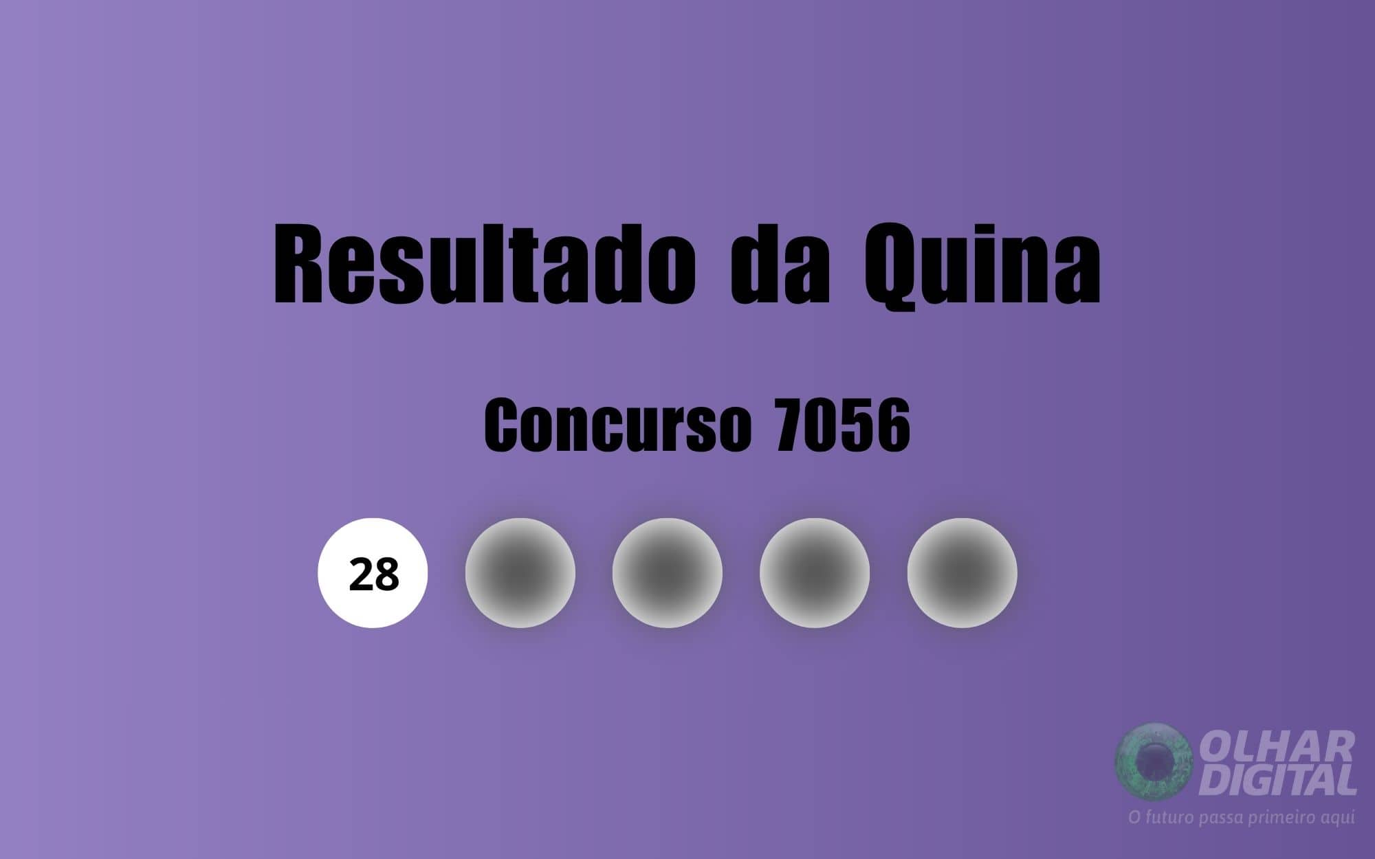 Resultado da Quina em 04/07/2026: números e ganhadores do concurso 7056