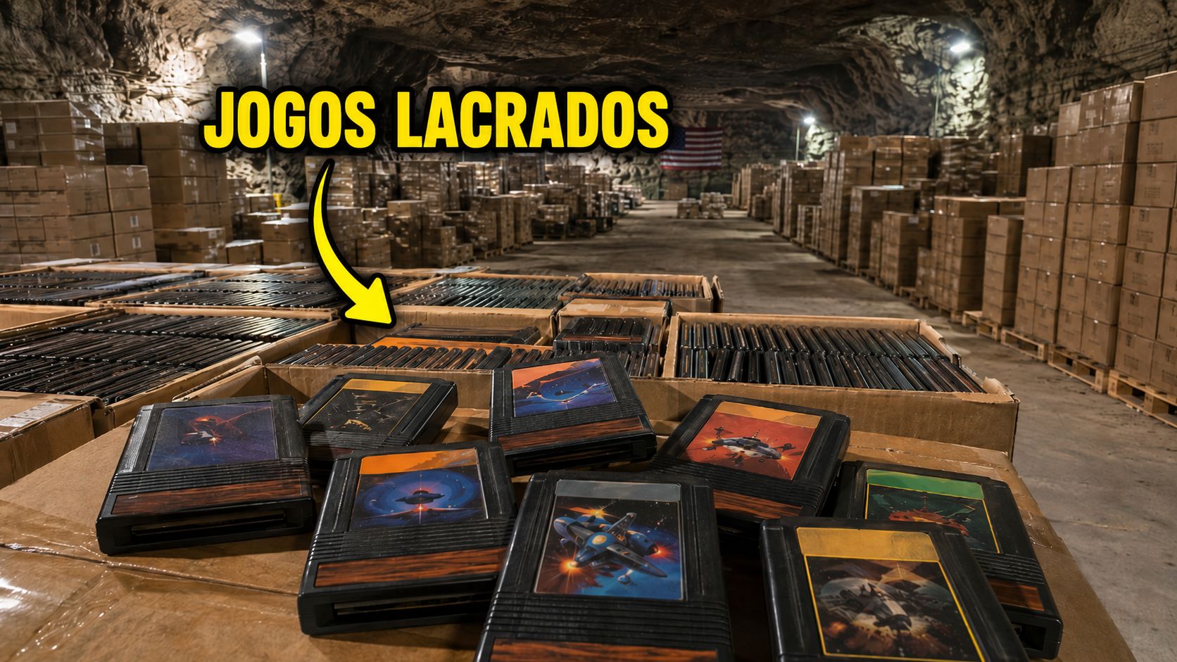 Estoque da Atari encontrado em mina no Missouri: milhões de cartuchos lacrados comprados por preço de liquidação e armazenados a 45 metros