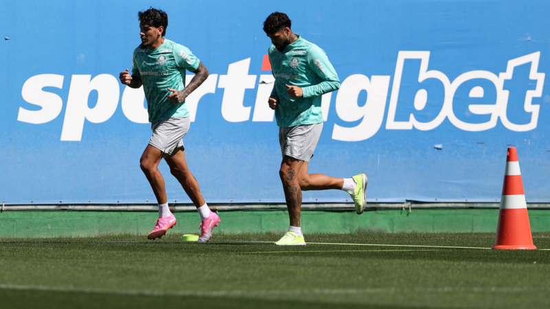 Gómez e Barboza retornam aos treinos no Palmeiras, mas seguem como dúvidas para enfrentar o Internacional