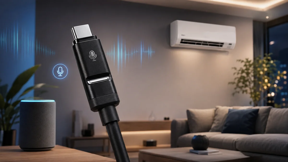 Cabo USB-C da Beimo promete controlar ar-condicionado por voz