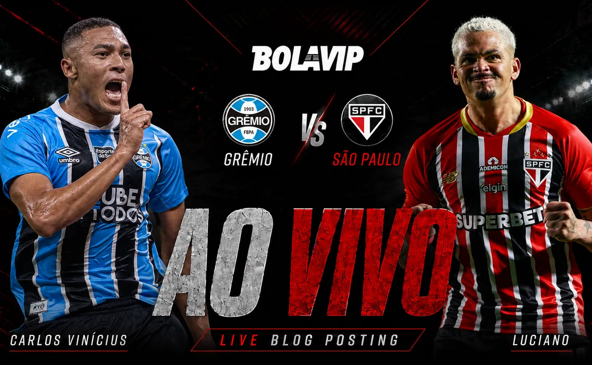 Grêmio recebe São Paulo pela 22ª rodada do Brasileirão; acompanhe minuto a minuto