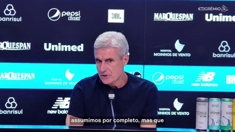 Luís Castro celebra classificação do Grêmio às quartas da Copa do Brasil e comenta seu semblante