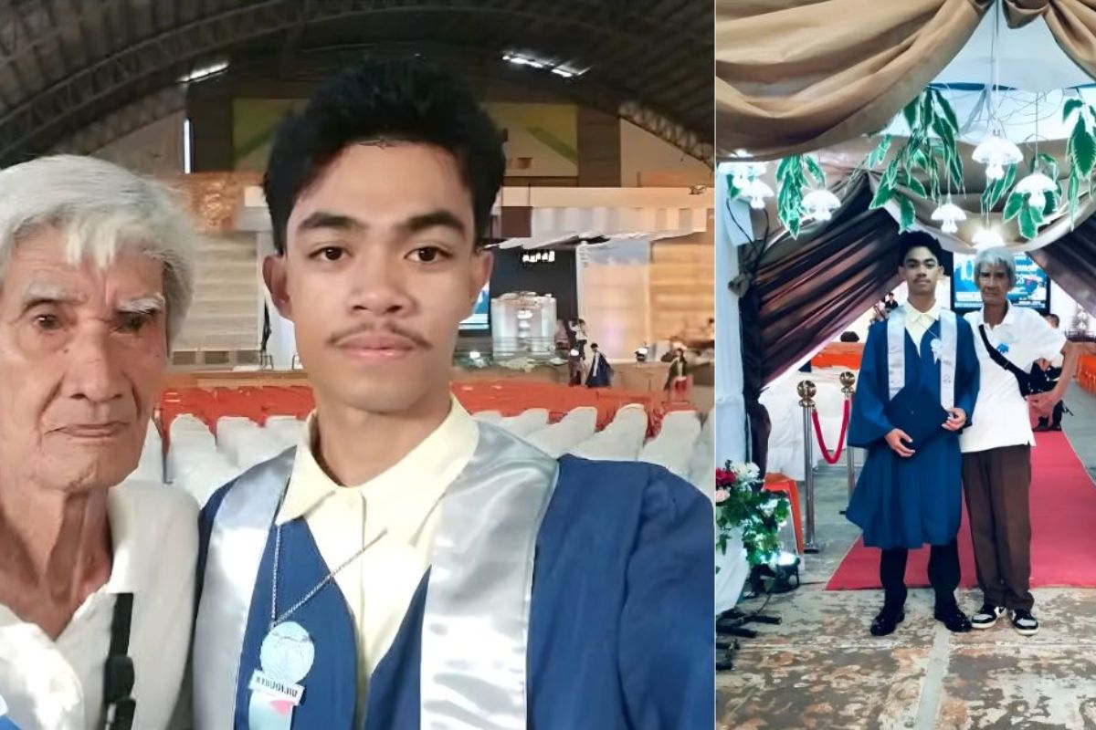Jovem entrega medalha de honra ao pai vendedor ambulante com deficiência logo após formatura