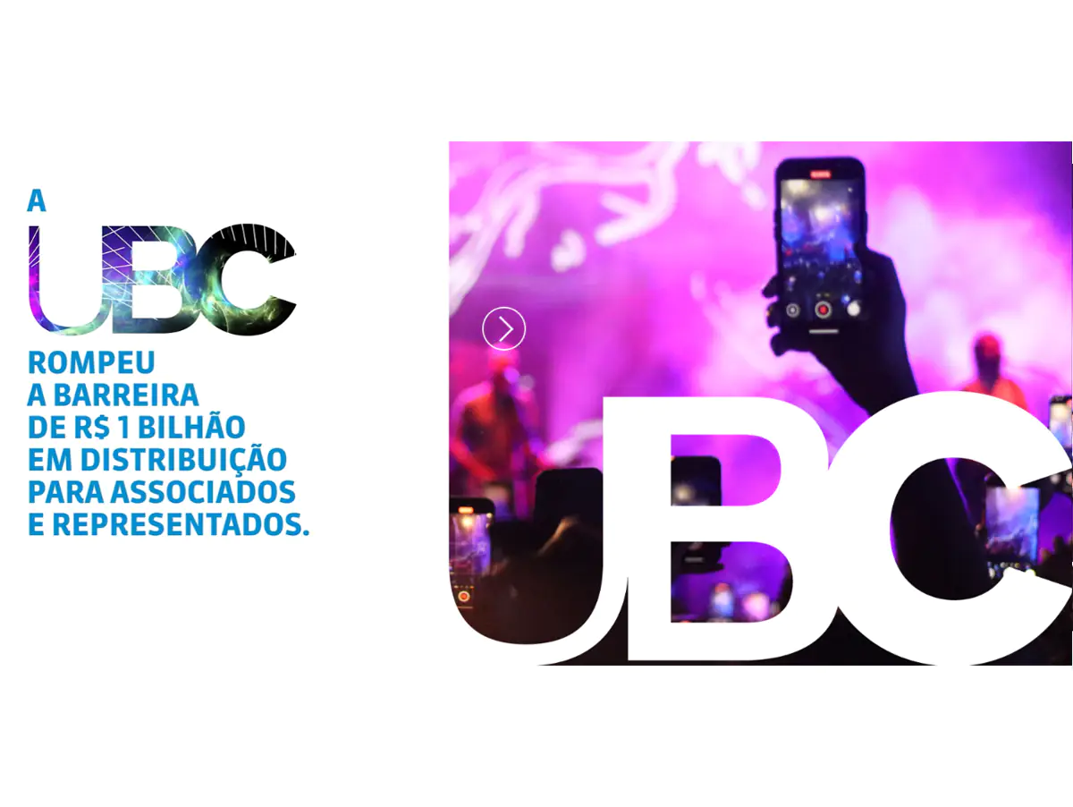 Relatório da UBC 2025 registra R$ 1 bilhão em distribuições e 62% de participação no sistema Ecad