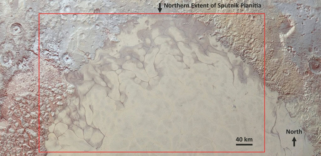 Plutão mostra sinais de nitrogênio líquido subindo à superfície em Sputnik Planitia
