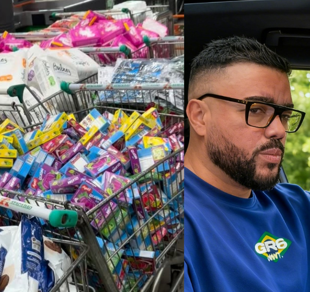 Ação Solidária: Rodrigo GR6 dedica o dia à filantropia, enche caminhões de doações para a Igreja Pura Fé e reforça o poder da fé