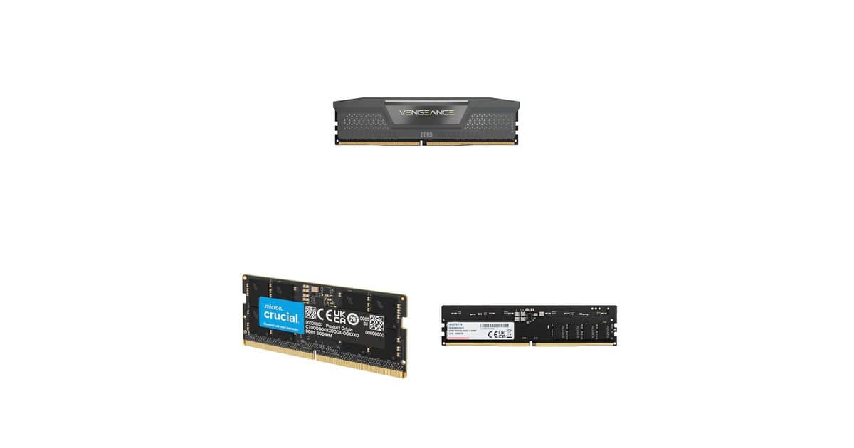 Seleção de módulos DDR5 em promoção na Amazon Brasil para atualizar a memória do PC