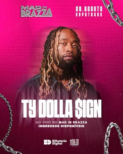Mad in Brazza adia show de Ty Dolla $ign em São Paulo para 16 de agosto