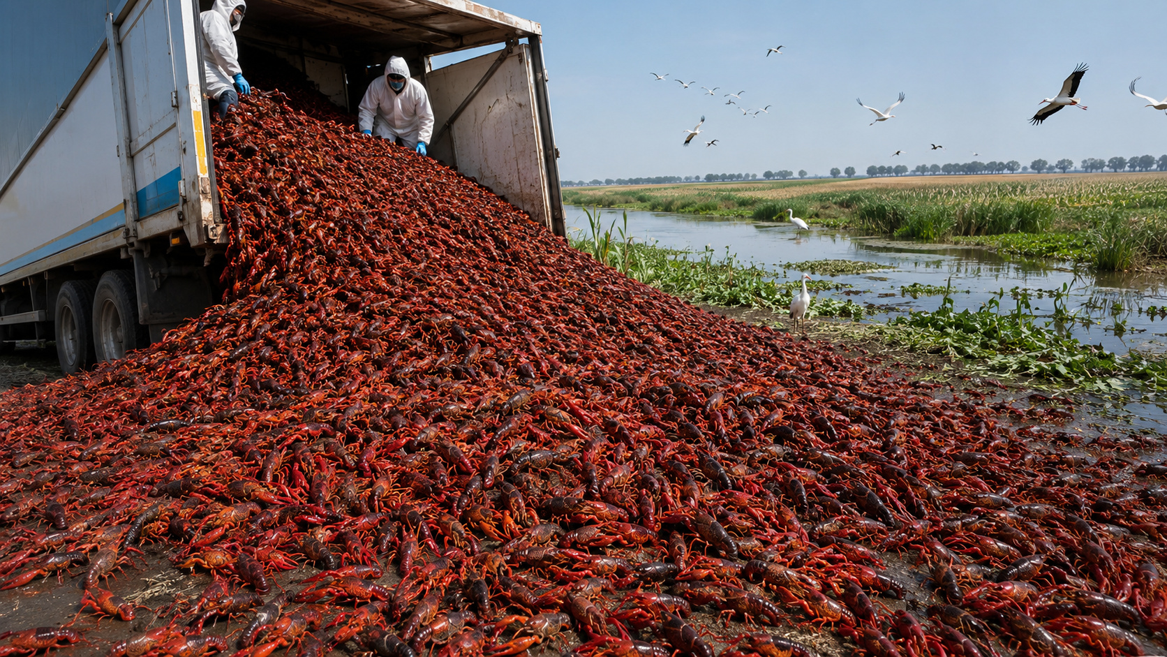 Espanha importou 2 toneladas do lagostim-vermelho-americano em 1974; 50 anos depois a espécie domina rios, ameaça biodiversidade e movimenta milhões de euros