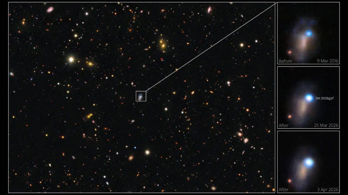 Astrônomos registram supernova atípica com brilho inicial em raios X