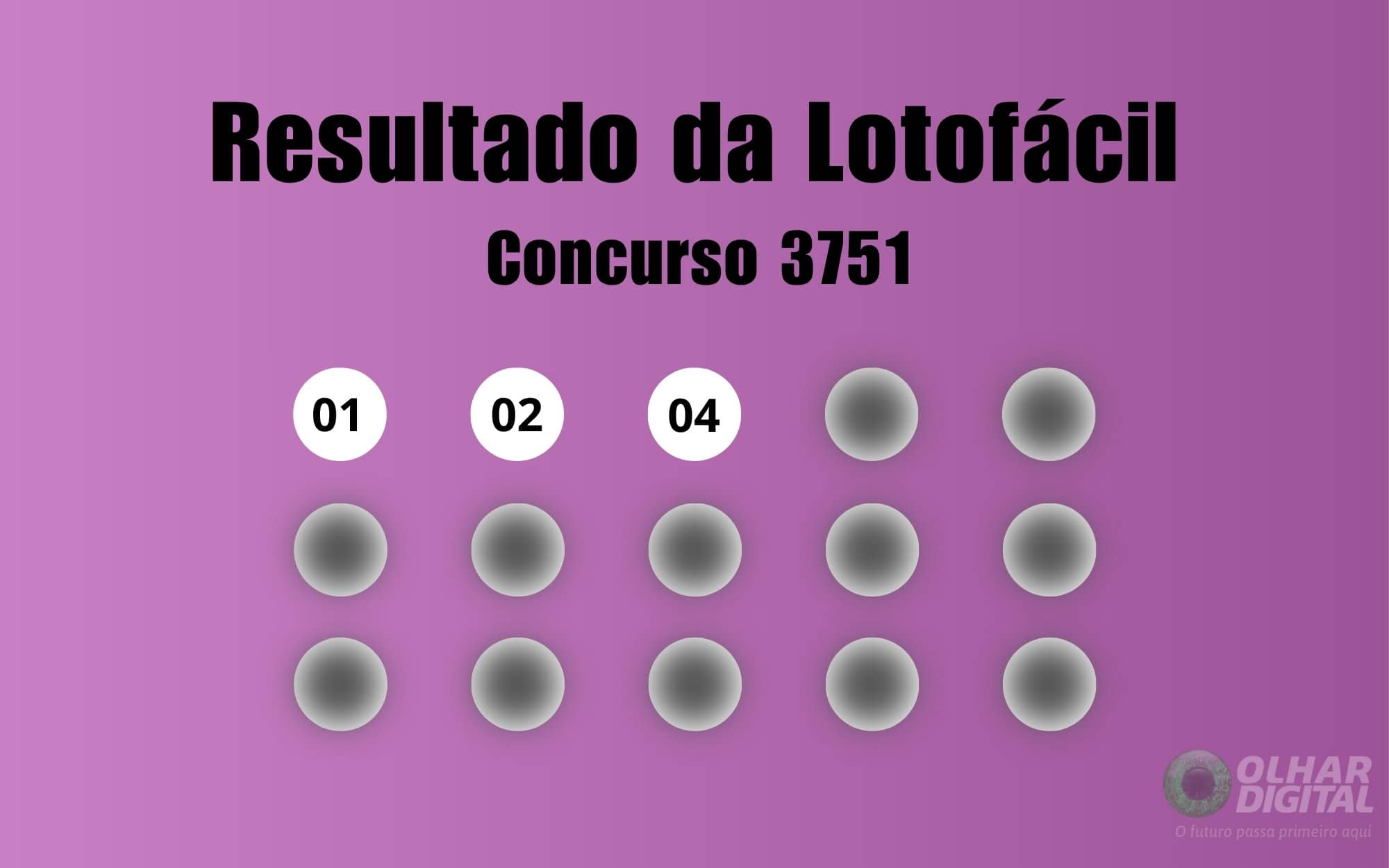 Resultado da Lotofácil 3751 — números do concurso e informações (03/08/2026)
